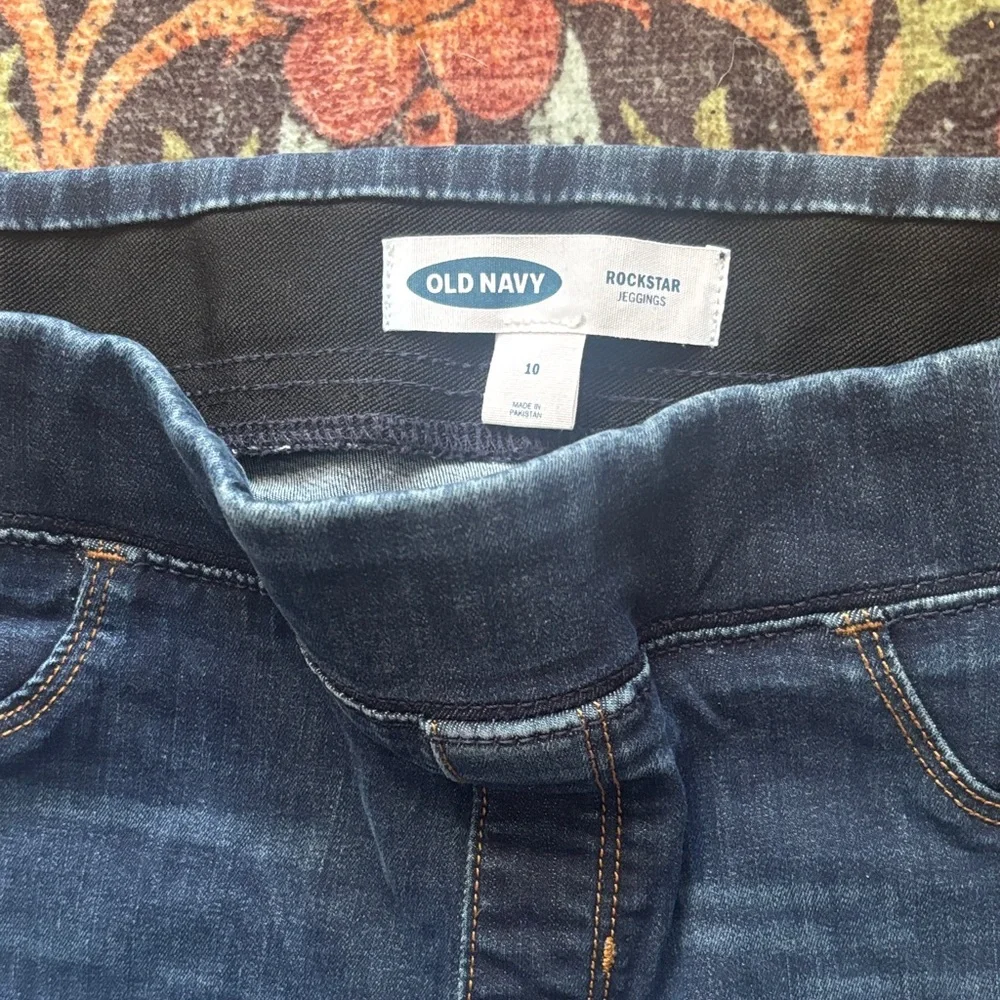 Old Navy Dark Blue Jeggings Size 10 - Picture 2 of 6